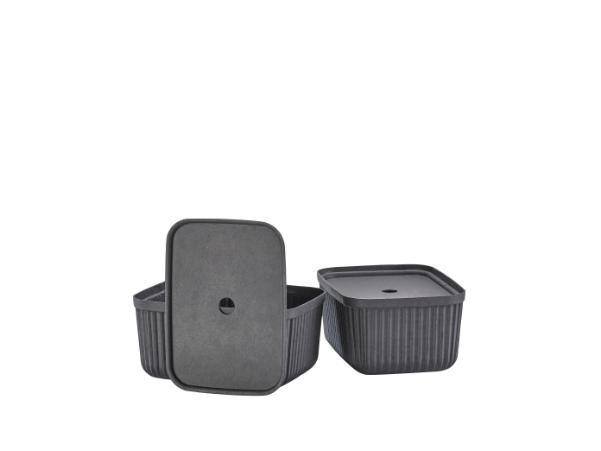BITZ Zone Denmark Pulp Storage Box 32 X 23 X 15 Cm 2 Pcs Black
