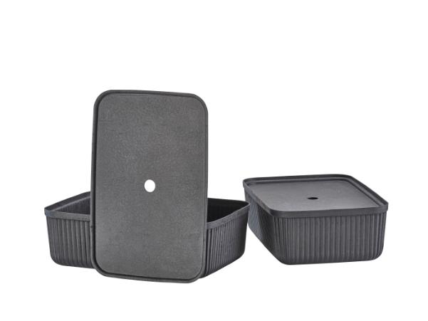 BITZ Zone Denmark Pulp Storage Box 48 X 32 X 15 Cm 2 Pcs Black