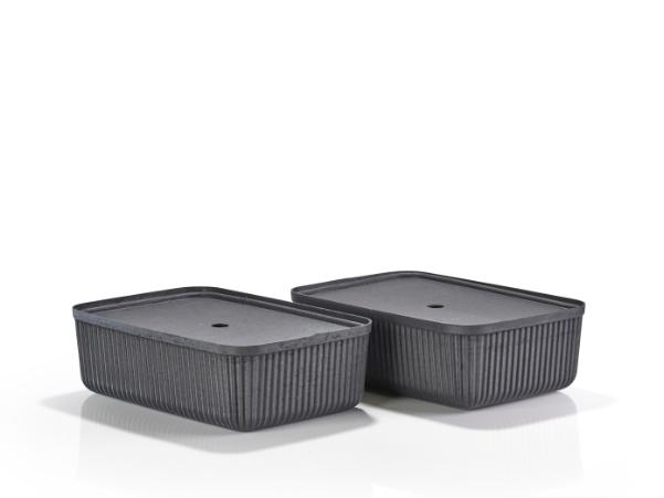 BITZ Zone Denmark Pulp Storage Box 48 X 32 X 15 Cm 2 Pcs Black