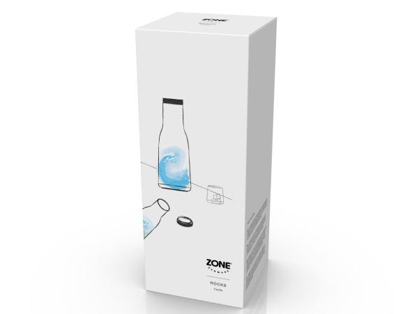 BITZ Zone Denmark Rocks Carafe With Lid Dia 9 41 X 25 Cm 1 Liter Clear
