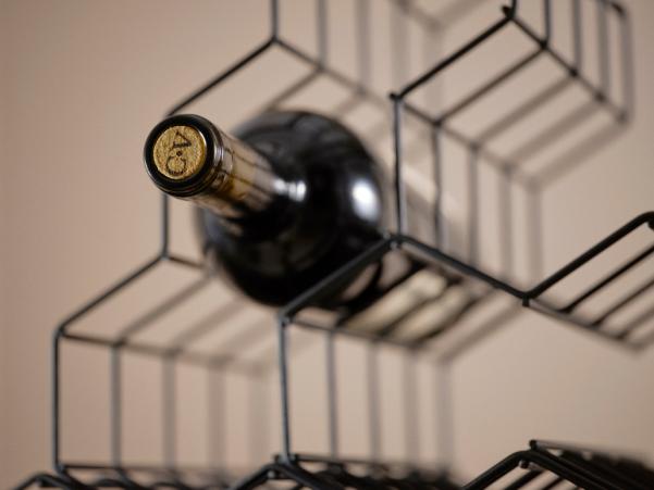 BITZ Zone Denmark Rocks Wine Rack Wire 22.8 X 19.5 X 11.4 Cm Black