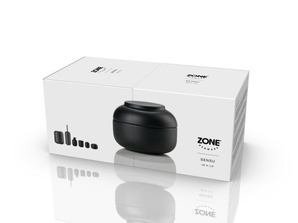 BITZ Zone Denmark Sensu Jar With Lid Dia 10 X 7 5 Cm Black