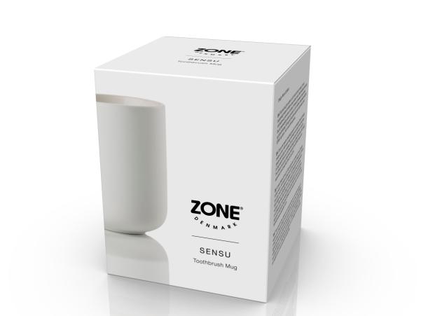 BITZ Zone Denmark Sensu Toothbrush Mug Dia 7 4 X 9 5 Cm White