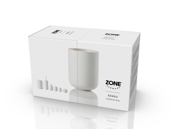 BITZ Zone Denmark Sensu Toothbrush Mug Dia 7 4 X 9 5 Cm White