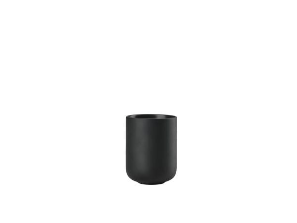 BITZ Zone Denmark Sensu Toothbrush Mug Dia 7 4 x 9 5 cm Black