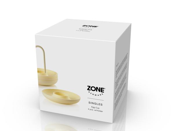 BITZ Zone Denmark Singles Egg Cup W. Holder Dia 11.2 X 9.5 Cm 4 Pcs Limestone