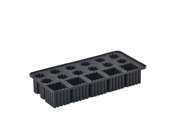 BITZ Zone Denmark Singles Ice cube tray 22 x 11.2 x 3.9 cm Black