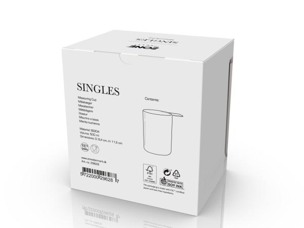 BITZ Zone Denmark Singles Measuring Cup Dia 8 4 X 11 5 Cm 500 Ml Steel