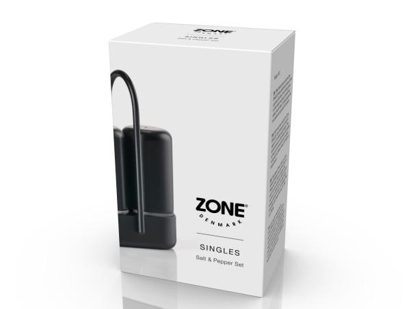 BITZ Zone Denmark Singles Salt/pepper Set 6.5 X 3.3 X 8.9 Cm Black