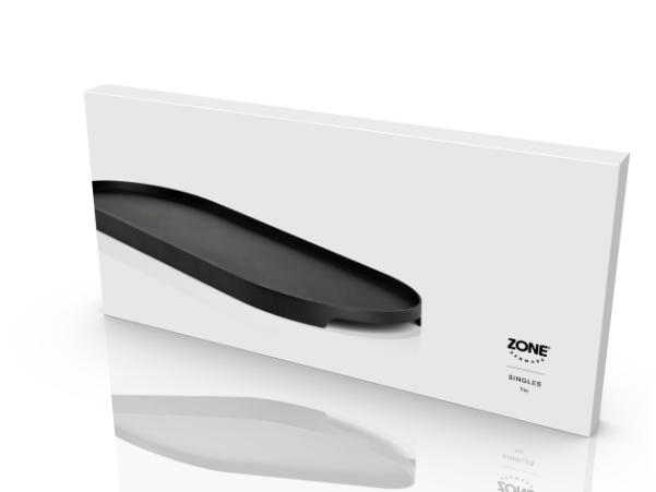 BITZ Zone Denmark Singles Tray 35 X 16 X 1.8 Cm Black