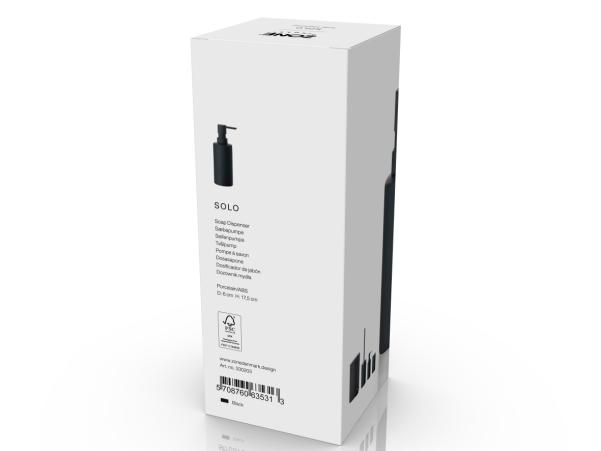 BITZ Zone Denmark Solo Soap Dispenser Dia. 6 X 17 Cm 0.3 Liter Black