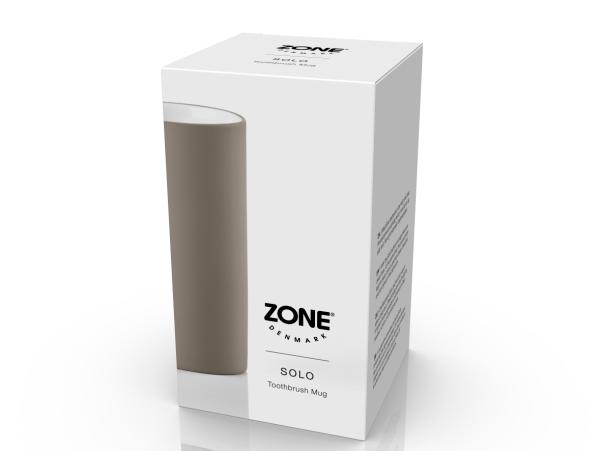 BITZ Zone Denmark Solo Toothbrush Mug Dia 6 X 12 2 Cm Taupe