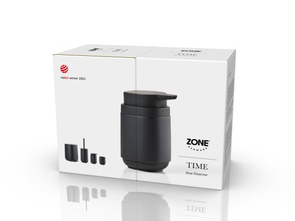 BITZ Zone Denmark Time Soap Dispenser 8 X 8 X 13 Cm 0.22 Liter Black