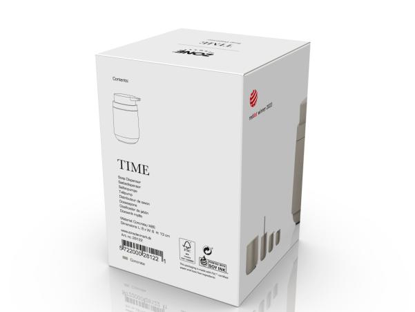 BITZ Zone Denmark Time Soap Dispenser 8 X 8 X 13 Cm 0.22 Liter Concrete
