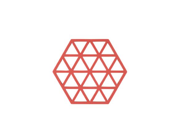 BITZ Zone Denmark Triangles Trivet 16 x 14 x 0 9 cm Burned Red
