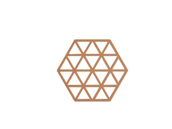 BITZ Zone Denmark Triangles Trivet 16 x 14 x 0.9 cm Light Terracotta