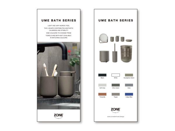 BITZ Zone Denmark Ume Bath Product Sign Retail EN 8 5 x 22 cm