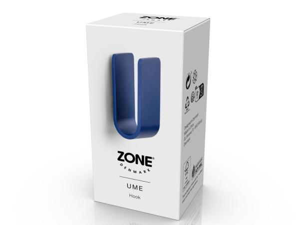 BITZ Zone Denmark Ume Hook 3 5 X 3 4 X 8 Cm Indigo Blue