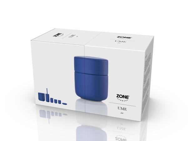 BITZ Zone Denmark Ume Jar With Lid Dia 8 3 X 10 3 Cm Indigo Blue