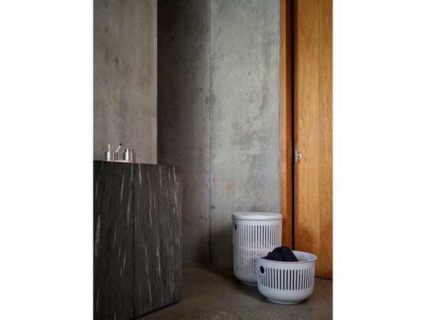 BITZ Zone Denmark Ume Laundry Basket Dia 40 X 29 2 Cm Soft Grey