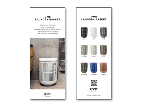 BITZ Zone Denmark Ume Laundry Basket Product Sign Retail EN 8 5 x 22 cm