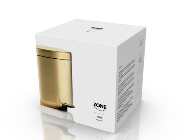 BITZ Zone Denmark Ume Pedal Bin Dia 19 5 X 22 Cm 4 Liter Brass