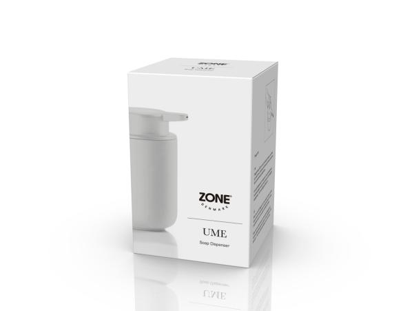 BITZ Zone Denmark Ume Soap Dispenser Dia. 8.3 X 12.5 Cm 0.25 Liter Soft Grey