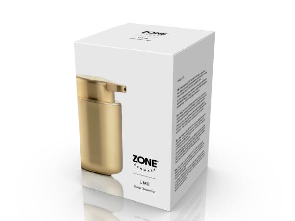 BITZ Zone Denmark Ume Soap Dispenser Dia 8 3 X 12 8 Cm 0 25 Liter Brass