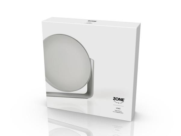 BITZ Zone Denmark Ume Table Mirror Dia 19 X 19 5 Cm Soft Grey
