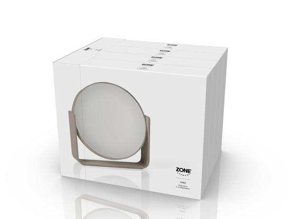 BITZ Zone Denmark Ume Table Mirror Dia 19 X 19 5 Cm Taupe