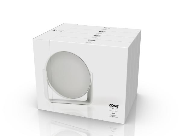 BITZ Zone Denmark Ume Table Mirror Dia 19 X 19 5 Cm White