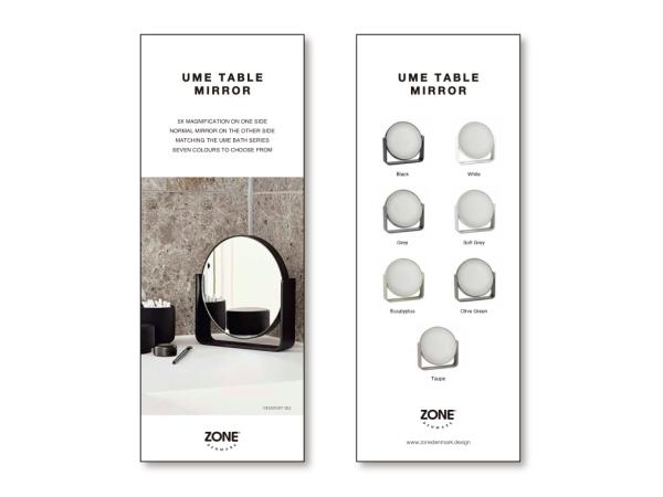 BITZ Zone Denmark Ume Table Mirror Product Sign Retail EN 8 5 x 22 cm