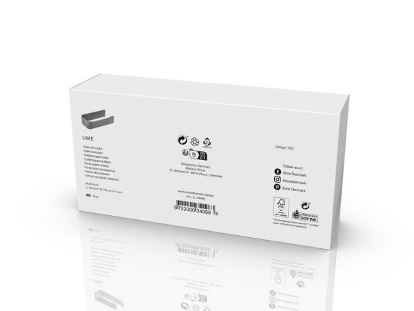 BITZ Zone Denmark Ume Toiletroll Holder 16 4 X 7 6 X 4 Cm Grey