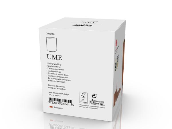 BITZ Zone Denmark Ume Toothbrush Mug Dia. 8.3 X 10.3 Cm Terracotta