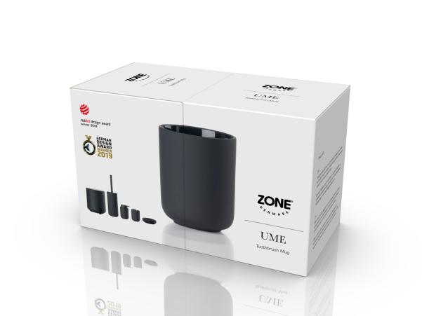 BITZ Zone Denmark Ume Toothbrush Mug Dia. 8 3 X 10 3 Cm Black