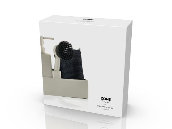 BITZ Zone Dishwashing Set 19 X 6 X 20.5 Cm 4 Parts Mud