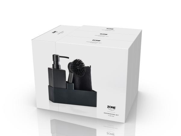 BITZ Zone Dishwashing Set 19 X 6 X 20 Cm 4 Parts Black