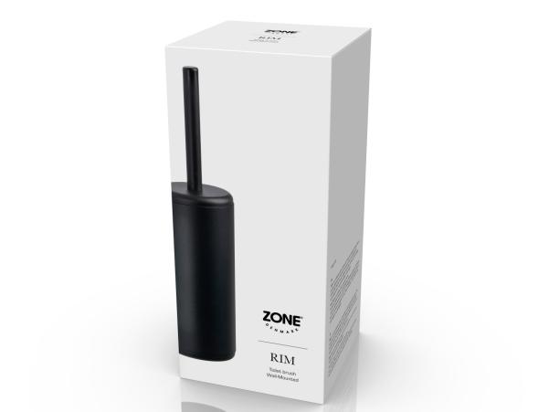 BITZ Zone Rim Toilet Brush For Wall Dia 10 X 38.2 Cm Black