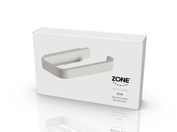 BITZ Zone Rim Toiletroll Holder 14.6 X 8.4 X 2 Cm White