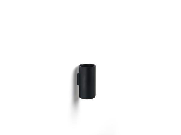 BITZ Zone Rim Toothbrush Mug for wall Dia 7 x 13.6 cm Black