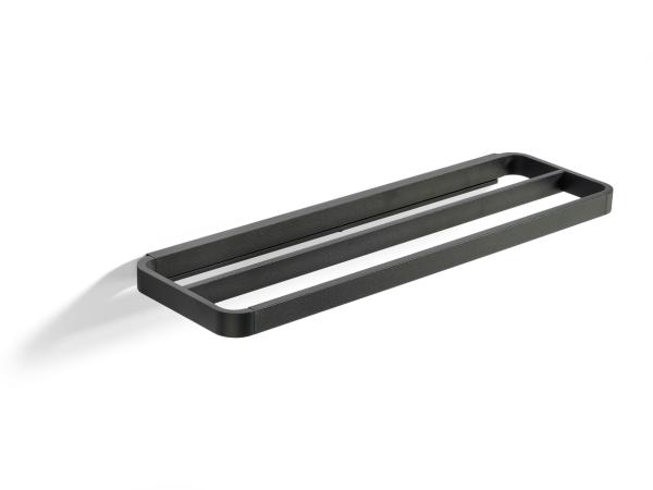 BITZ Zone Rim Towel rail double 44 x 12.5 x 2.5 cm Black