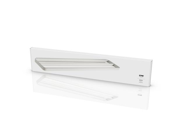 BITZ Zone Rim Towel Rail Double 70 X 12.5 X 2.5 Cm White