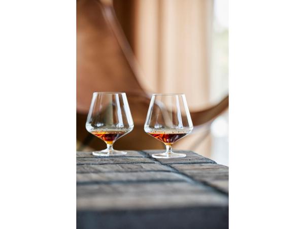 BITZ Zone Rocks Cognac Glass Dia 10.4 X 12.5 Cm 45 Cl 2 Pcs Clear
