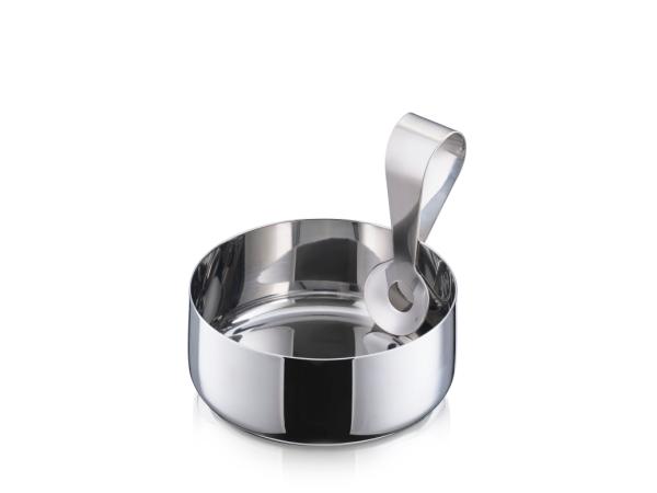 BITZ Zone Rocks Delicacy bowl w. spoon Large Dia. 10.7 x 4.5 cm Polished Steel