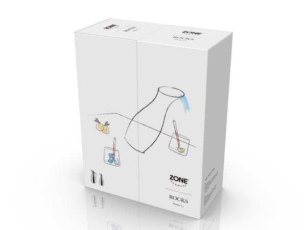 BITZ Zone Rocks Jug Dia. 10 X 26.3 Cm 1 Liter Polished Steel