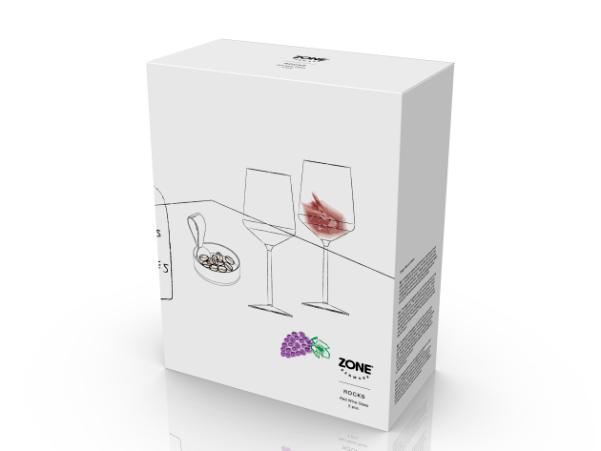 BITZ Zone Rocks Red Wine Glass Dia 8 65 X 22 Cm 40 Cl 2 Pcs