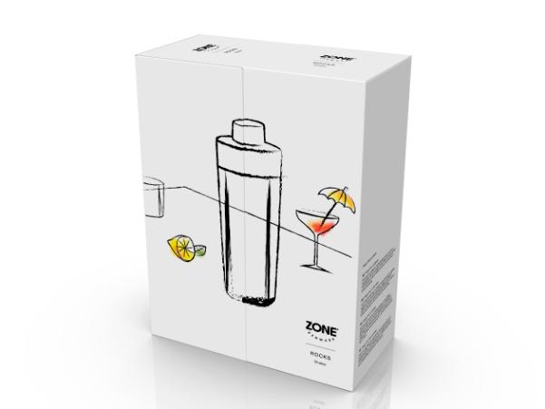 BITZ Zone Rocks Shaker Dia 8 8 X 23 8 Cm 700 Ml Polished Steel