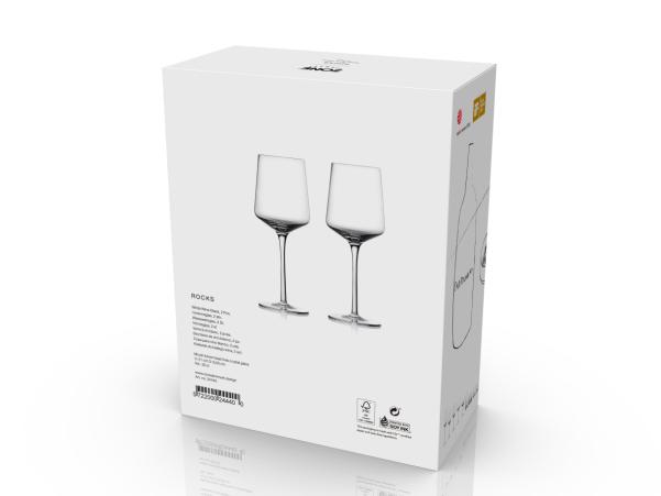 BITZ Zone Rocks White Wine Glass Dia 8 05 X 21 Cm 30 Cl 2 Pcs