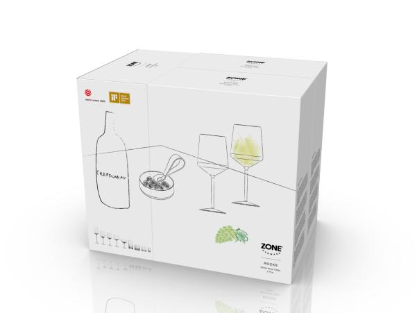 BITZ Zone Rocks White Wine Glass Dia 8 05 X 21 Cm 30 Cl 2 Pcs