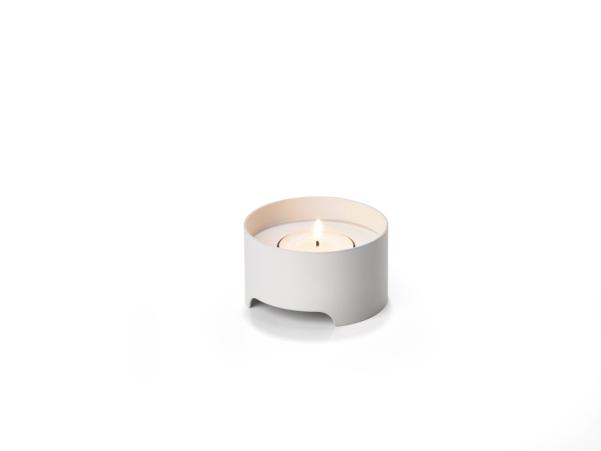 BITZ Zone Singles Tealight Holder Dia 7.5 X 4.2 Cm Warm Grey